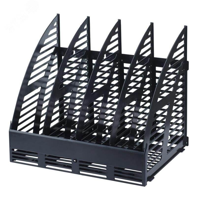 Изображение товара Вертикальный пластиковый лоток для бумаг 4 отделения Attache черный