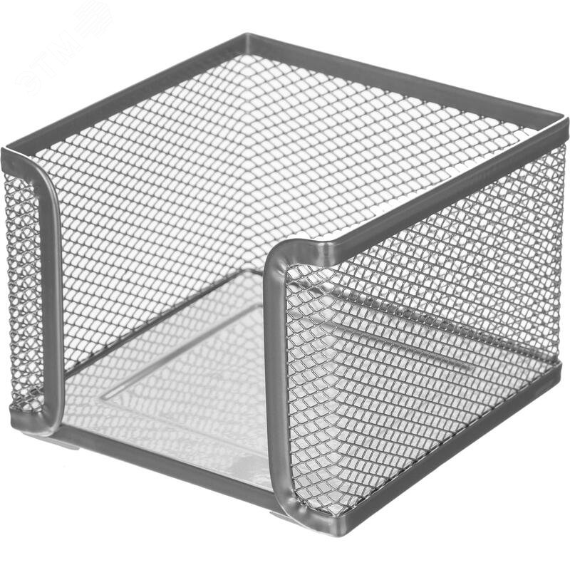 Изображение товара Подставка для блок-кубиков Attache серебристая 10.5x10.5x7.8 см (шт)