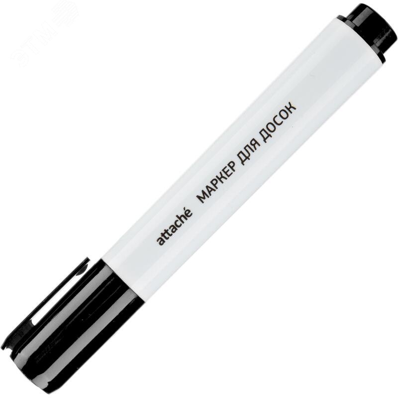 Изображение товара Маркер для белых досок Attache Economy черный (толщина линии 5 мм) круглый наконечник (шт)
