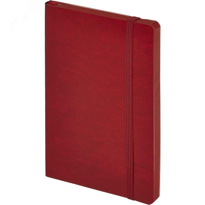 Изображение товара Ежедневник недатированный Attache Flex искусственная кожа Soft Touch А5 136 листов бордовый с фиксирующей резинкой (бордовый обрез) (шт)