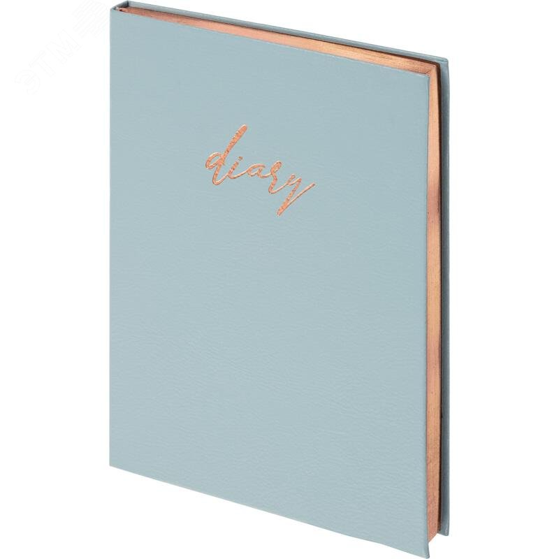 Изображение товара Ежедневник недатированный Attache искусственная кожа A5 136 листов голубой (золотистый обрез) (шт)