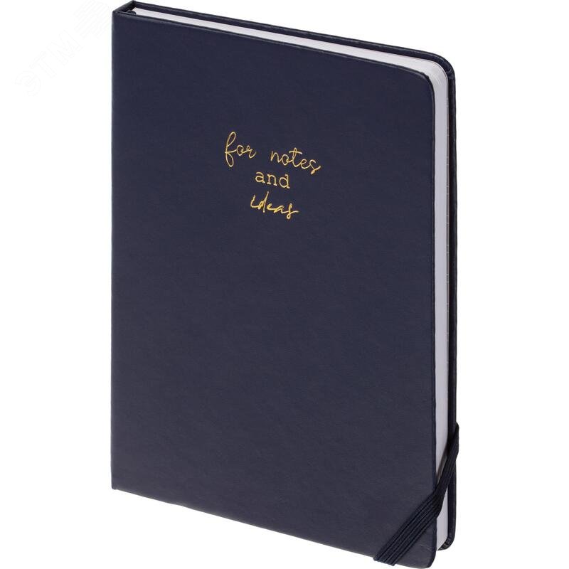 Изображение товара Ежедневник недатированный Attache искусственная кожа А5 136 листов синий с фиксирующей резинкой (шт)