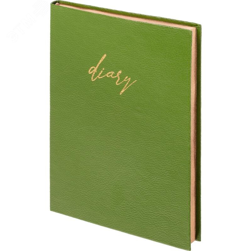 Изображение товара Ежедневник недатированный Attache искусственная кожа А5 136 листов зелёный (золотистый обрез) (шт)