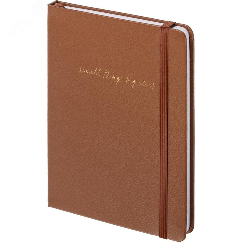 Изображение товара Ежедневник недатированный Attache искусственная кожа А5 136 листов коричневый с фиксирующей резинкой (шт)