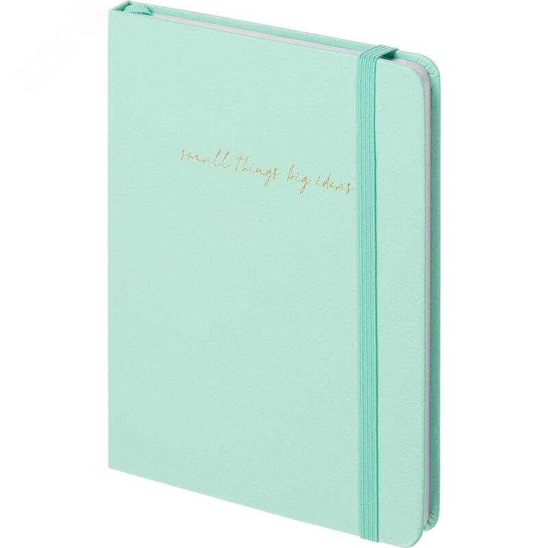 Изображение товара Ежедневник недатированный Attache искусственная кожа А5 136 листов мятный с фиксирующей резинкой (шт)