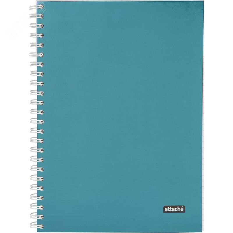 Изображение товара Бизнес-тетрадь Attache Metallic А5 96 листов голубая в клетку гребень фольга (204х146 мм) (шт)