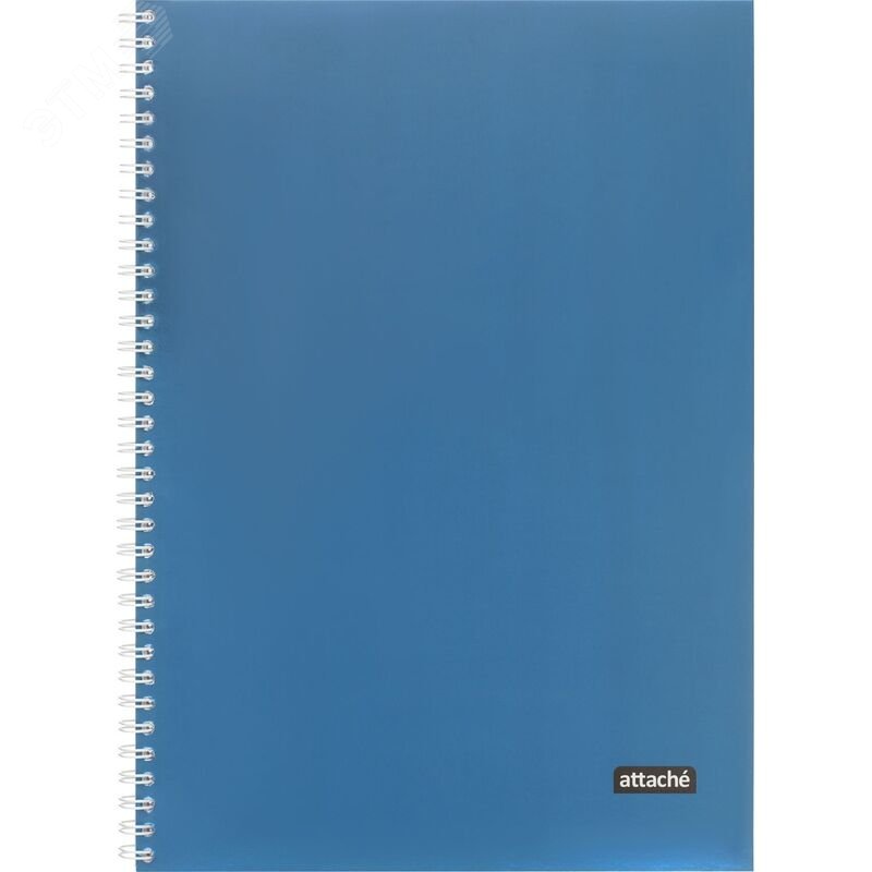 Изображение товара Бизнес-тетрадь Attache А4 96 листов в клетку на спирали (обложка синяя, тиснение фольгой) (шт)