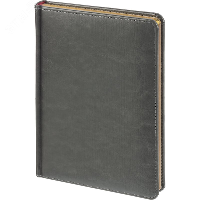 Изображение товара Ежедневник недатированный Attache Sidney Nebraska искусственная кожа A5 136 листов серый (золотистый обрез) (шт)