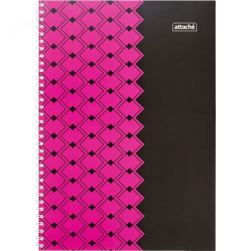 Изображение товара Бизнес-тетрадь Attache А4 60 листов 60 г/кв.м в клетку на спирали (обложка комбинированная, ВД-лак) (шт)