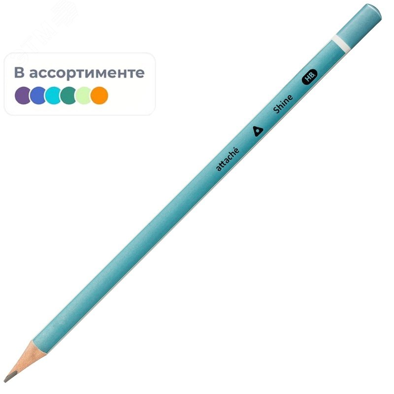 Изображение товара Карандаш чернографитный деревянный HB Attache Shine заточенный трехгранный (шт) Изображение товара Карандаш чернографитный деревянный HB Attache Shine заточенный трехгранный (шт)