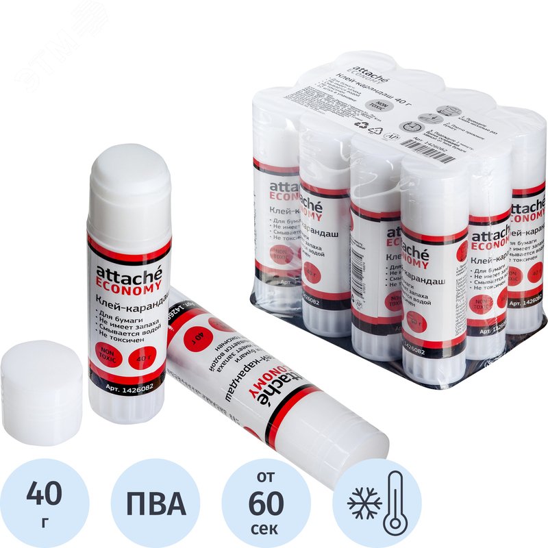 Изображение товара Клей-карандаш Attache Economy 40 г (шт)
