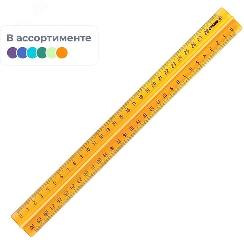 Изображение товара Линейка Attache 30 см пластиковая прозрачная (ЛН42АЕ) (шт)