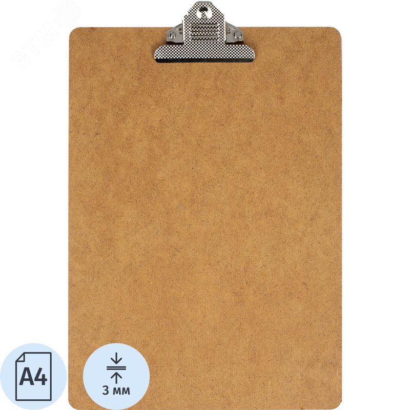 Изображение товара Папка-планшет с зажимом Attache A4 коричневая (шт)