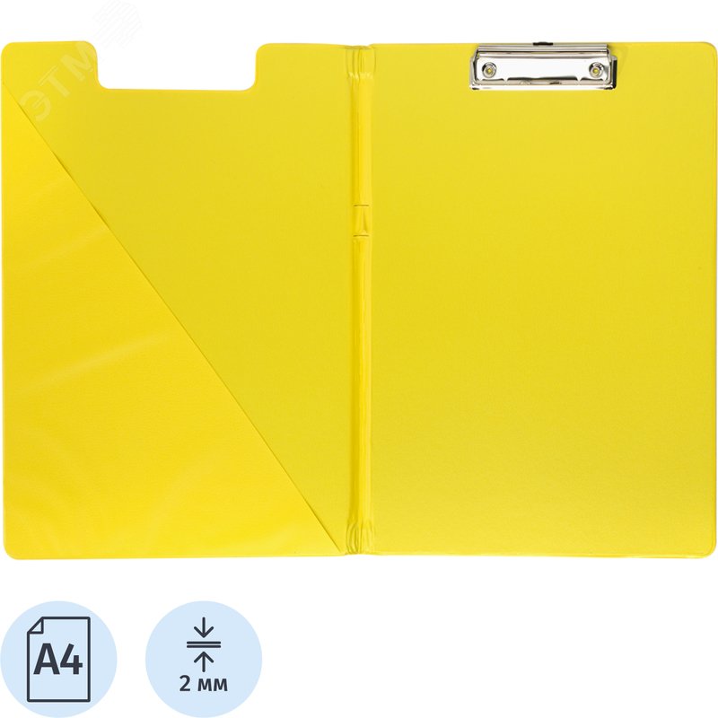Изображение товара Папка-планшет с зажимом Attache Bright colours A4 желтая (шт)