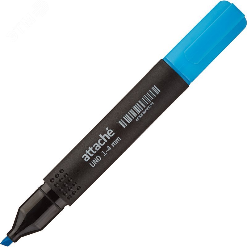 Изображение товара Текстовыделитель Attache Economy Uno синий 1-4 мм плоский корпус