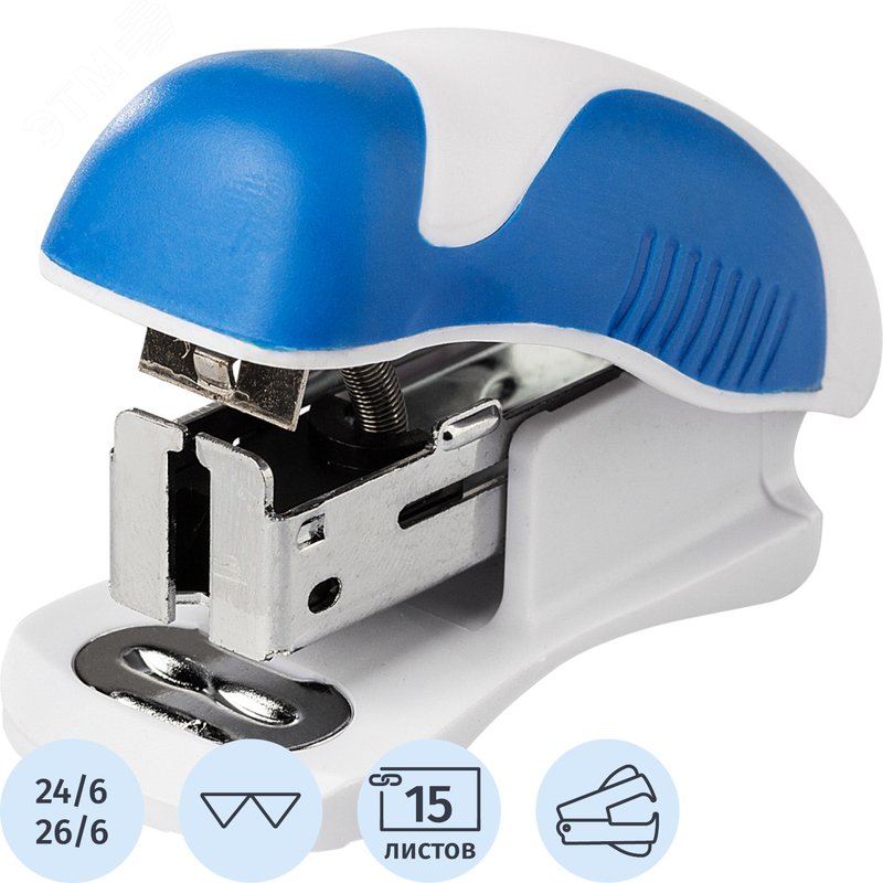 Изображение товара Мини-степлер Attache Master до 15 листов синий компактный офисный