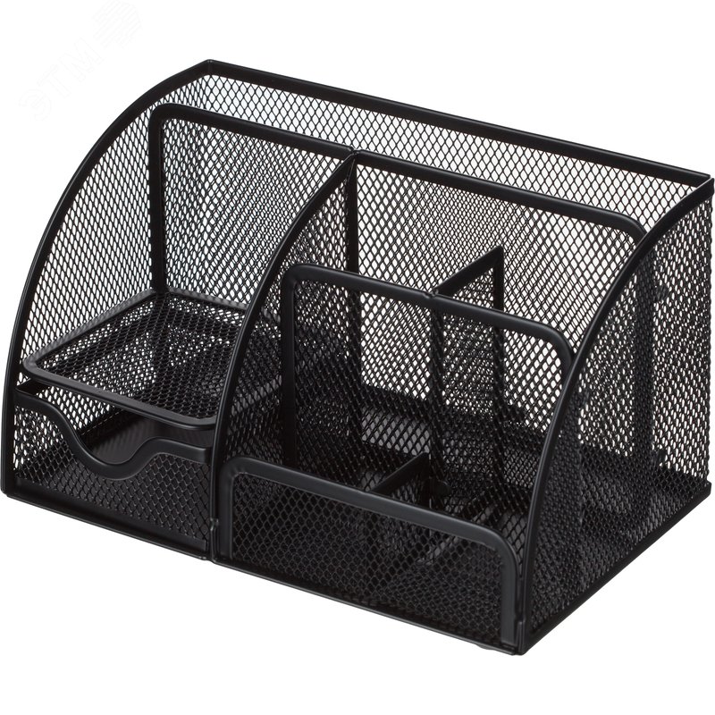 Изображение товара Подставка-органайзер для канцелярских принадлежностей Attache 7 отделений черная 13x14x22 см (шт)