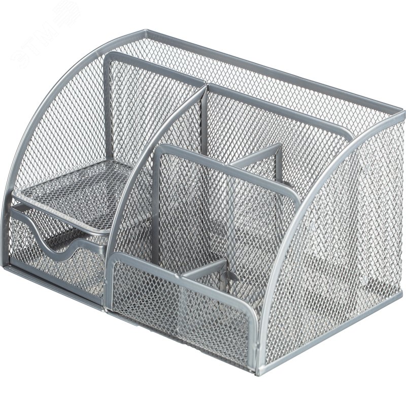 Изображение товара Подставка-органайзер для канцелярских принадлежностей Attache 7 отделений серебристая 22x14x13 см