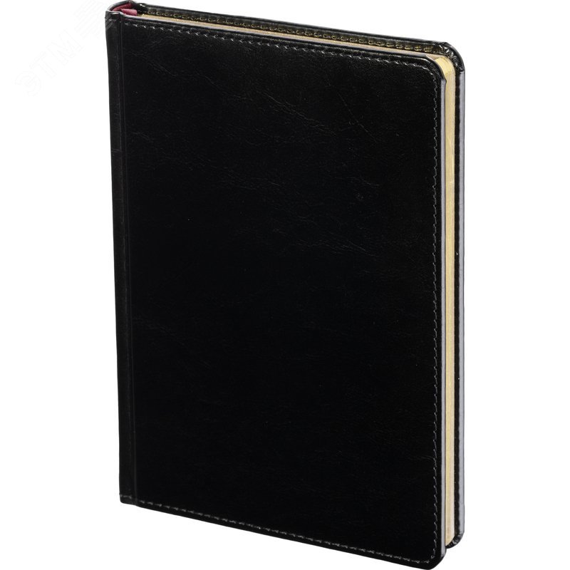 Изображение товара Ежедневник недатированный Attache Sidney Nebraska искусственная кожа А5 136 листов черный (золотистый обрез) (шт)