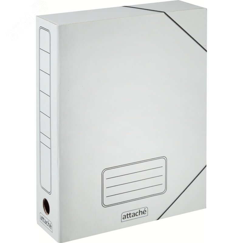 Изображение товара Короб архивный гофрокартон Attache на резинках 252x75x322 мм белый до 750 листов (шт)