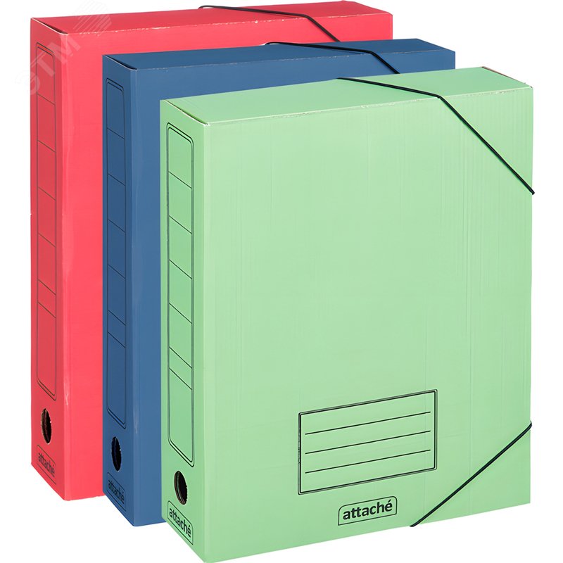 Изображение товара Короб архивный гофрокартон Attache на резинках 252x75x326 мм до 750 листов (шт)