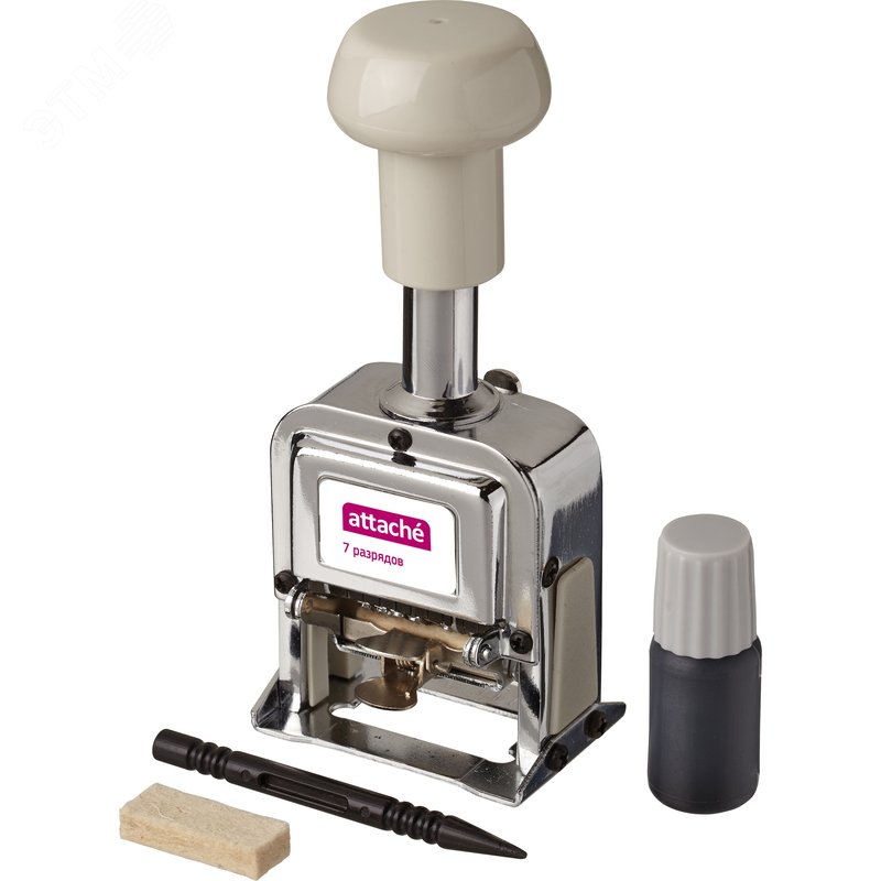 Изображение товара Автоматический нумератор Attache 7-разрядный с черной краской