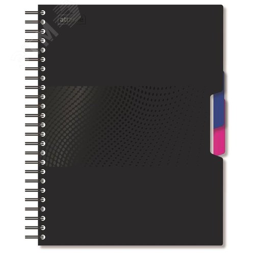 Изображение товара Бизнес-тетрадь Attache Digital A5 140 листов черная в клетку на спирали (170x205 мм) (шт)