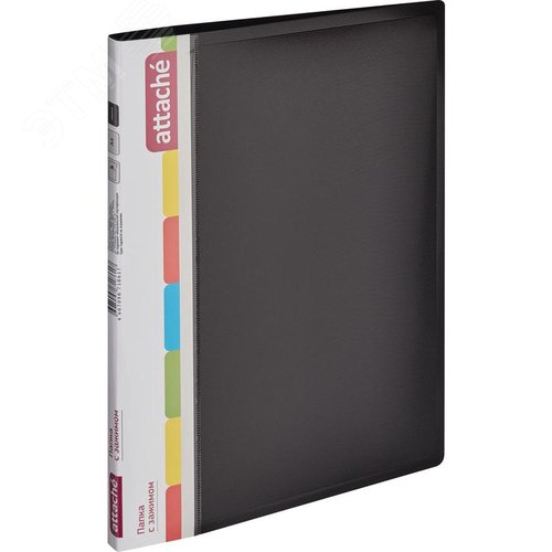 Изображение товара Папка с зажимом Attache А4 0.7 мм черная (до 150 листов) (шт)