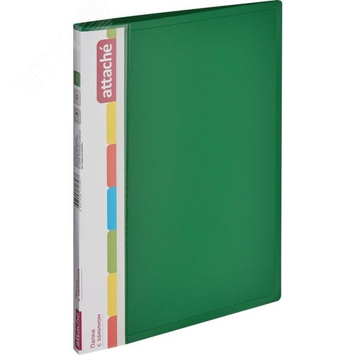Изображение товара Папка с зажимом Attache А4 0.7 мм зеленая (до 150 листов) (шт)