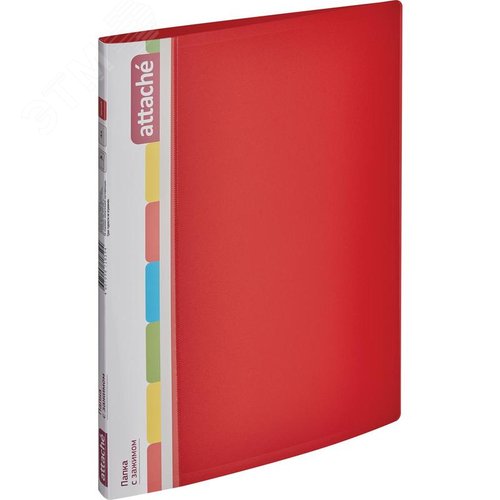 Изображение товара Папка с зажимом Attache А4 0.7 мм красная (до 150 листов) (шт)
