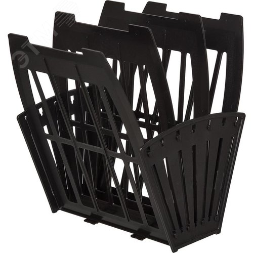 Изображение товара Лоток вертикальный веерный для бумаг 231 мм Attache пластиковый черный 3 отделения (набор)