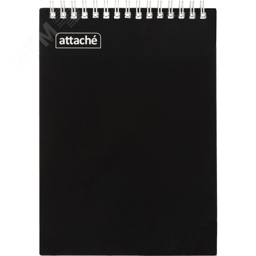 Изображение товара Блокнот Attache 60 листов черный в клетку на спирали (140х195 мм) (шт)