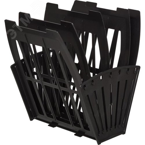 Изображение товара Лоток вертикальный веерный для бумаг 231 мм Attache пластиковый черный 4 отделения (шт)