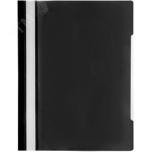 Изображение товара Скоросшиватель пластиковый Attache Элементари до 100 листов черный (толщина обложки 0.15/0.18 мм, 10 штук в упаковке) (упак)