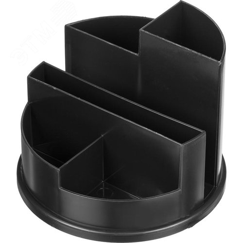 Изображение товара Подставка-органайзер для канцелярских принадлежностей Attache Line 6 отделений черная 10.5 х 14 х 14 см (шт)