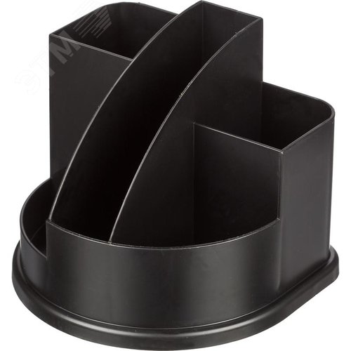 Изображение товара Подставка-органайзер для канцелярских принадлежностей Attache Авангард 5 отделений черная 10,8 х 13,2 х 12,2 см (шт)