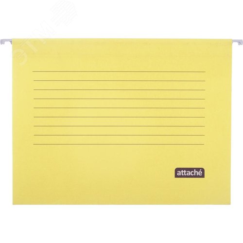 Изображение товара Подвесная папка Attache А4 до 200 листов желтая (5 штук в упаковке) (упак)