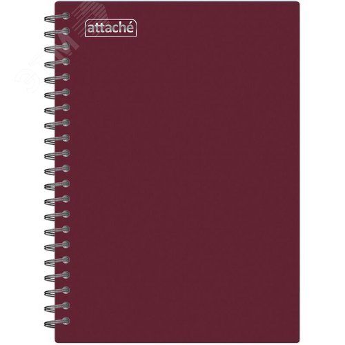 Изображение товара Бизнес-тетрадь Attache А5 80 листов бордовая в клетку на спирали (210х150 мм) (шт)