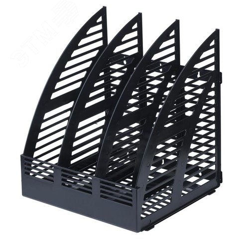 Изображение товара Лоток вертикальный для бумаг 240 мм Attache Economy пластиковый черный 3 отделения (шт)