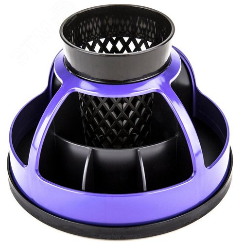 Изображение товара Подставка-органайзер для канцелярских принадлежностей Attache 9 отделений фиолетовая/черная 16x16x11 см вращающаяся (шт)