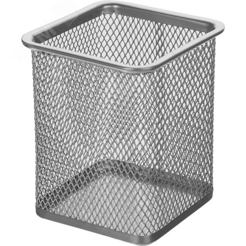 Изображение товара Подставка-стакан для канцелярских принадлежностей Attache серебристая 8x8x10 см (шт)