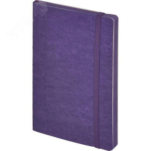 Изображение товара Ежедневник недатированный Attache Flex искусственная кожа Soft Touch А5 136 листов фиолетовый с фиксирующей резинкой (фиолетовый обрез) (шт)