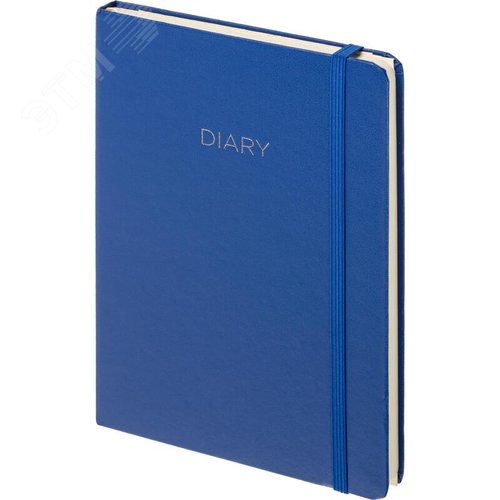 Изображение товара Ежедневник недатированный Attache Journal искусственная кожа А5 136 листов синий с фиксирующей резинкой (шт)