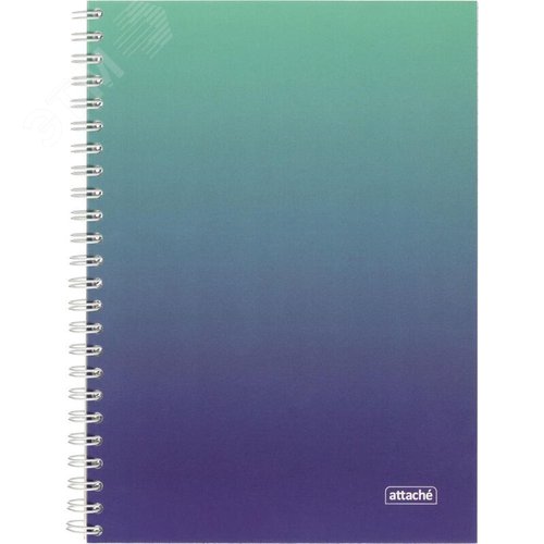 Изображение товара Бизнес-тетрадь Attache Градиент А5 96 листов бирюзовая в клетку гребень УФ-лак (204х146 мм) (шт)