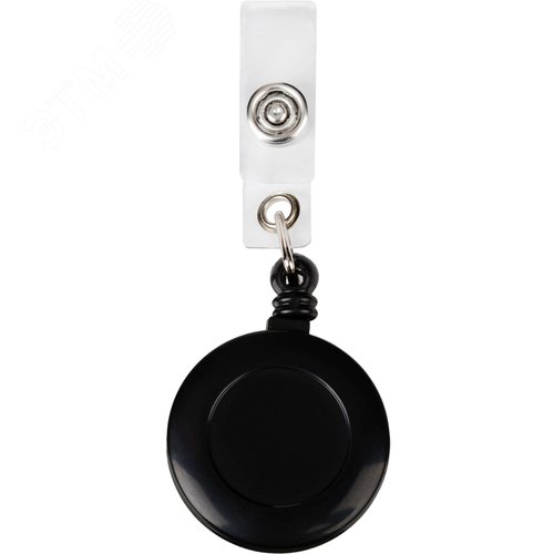 Изображение товара Держатель для бейджа Attache (рулетка 59 см) крепление клипсой черный (шт)