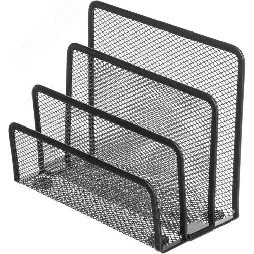 Изображение товара Лоток вертикальный сортер для бумаг Attache 173 мм металлический черный 3 отделения (шт)