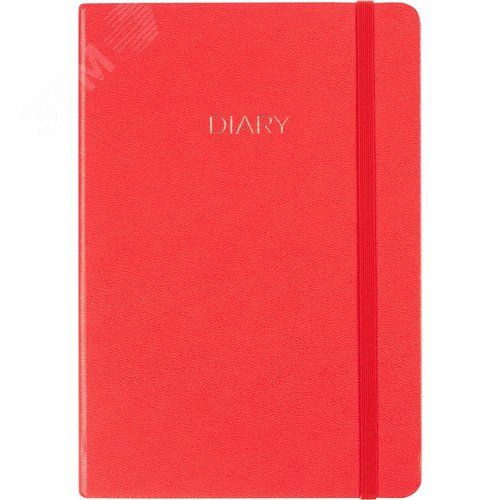 Изображение товара Ежедневник недатированный Attache Diary искусственная кожа А5 136 листов красный с фиксирующей резинкой (шт)