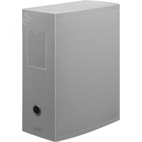 Изображение товара Короб архивный из полипропилена Attache 330x120x245 мм на кнопке серый до 1200 листов (шт)