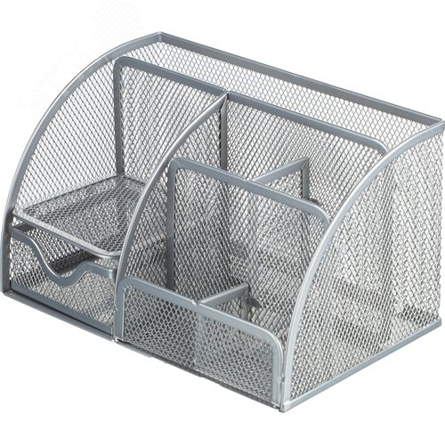 Изображение товара Подставка-органайзер для канцелярских принадлежностей Attache 7 отделений серебристая 22x14x13 см (шт)