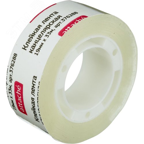 Изображение товара Клейкая лента канцелярская Attache прозрачная 19 мм х 33 м (шт)